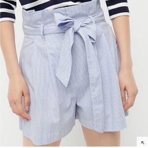J Crew women’s blue and white striped shorts size 2